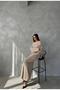 Madonna Collar Women's Knitting Long Skirt Suit - 3