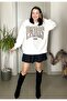 Snake Printed Oversized Sweatshirt Without Rhinestone - 2
