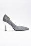653 Platinum Silvery Heeled Women's Shoes - 4