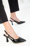Black Patent Leather Women's Classic Heeled Shoes 20256 - 5