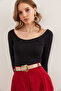 Women's Black Pool Collar Lycra Soft Textured Blouse Blz- 19002471 - 6
