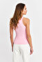Women's Dusty Pink Button Detail Sleeveless Camisole Blouse Tf55 - 3