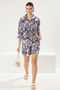 Multicolor Ethnic Pattern Shirt Shorts Woven Bottom-Top Suit Twoss25Au00025 - 2
