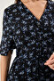 Black Floral A-Line Midi Woven Dress Twoss25El00300 - 4