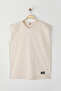 Taş Oversize/Geniş Kesim Eskitme/Soluk Efekt Etiket Detaylı T-Shirt/Atlet TMNSS25AL00001 - 2
