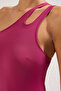 Mürdüm Cut Out/Pencere Detaylı Tek Omuz Kaplı Regular Mayo TBESS25MA00079 - 4