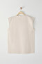 Taş Oversize/Geniş Kesim Eskitme/Soluk Efekt Etiket Detaylı T-Shirt/Atlet TMNSS25AL00001 - 5