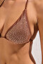 Kahverengi Taş Baskı Üçgen Kaplı Brazilian Normal Bel Bikini Takımı TBESS24BT00131 - 5