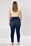 Mavi Yüksek Bel Dar Paça Esnek/Stretch Büyük Beden Skinny Jeans TBBAW23CJ00059 - 5