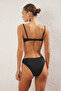 Siyah Aksesuarlı Balconette Kaplı Regular Normal Bel Bikini Takımı TBESS25BT00058 - 4