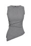 Siyah Pöti Kare Fitted/Vücuda Oturan Esnek  Örme Bluz TWOSS25BZ00261 - 5