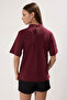 Bordo Brodeli Dik Yaka Basic Regular/Normal Kalıp Pamuklu Örme Bluz TWOSS23BZ00879 - 4