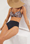 Leopar Desenli Balconette Kaplı Regular Yüksek Bel Bikini Takımı TBESS25BT00124 - 6