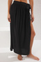 Siyah Dokuma Maxi Plaj Pareo TBESS25PR00009 - 3