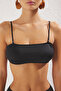 Siyah Straplez Kaplı Bikini Üstü TBESS25BU00028 - 3