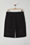 Black Baggy Destroyed Denim Shorts & Bermudas Tmnss25Sr00037
