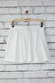 White Lace-Up Waist Balloon Mini Skirt Twoss25Et00066 - 5