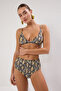 Yılan Desenli Hipster Yüksek Bel Bikini Altı TBESS21BA0057 - 2