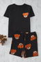 Siyah Unisex %100 Pamuk Ayıcık Baskılı Kısa Kol Family/Aile-Kız Örme Pijama Takımı TKDSS25PT00015 - 3