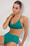 Yeşil Bralette Kaplı Bikini Üstü TBESS25BU00032