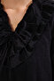 Black Straight Ruffle Mini Woven Dress Twoss25El00210 - 4