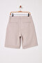 Men's Stone Regular Fit Brit Closure Gabardine Shorts & Bermudas Tmnss25Sr00012 - 7