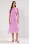 Lilac Floral Print A-Line Lined Midi Woven Dress TWOSS20EL0908