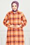 Plaid Tunic 4446Ktr927-M Purple&Orange - Front Button - 4