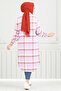 Lilac Plaid Tunic - Front Button, 4446Ktr927-M - 4
