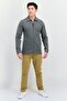 Men Heather Full Zippered Shirt Jackets, Grey - 4
