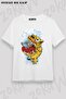 Unisex Oversize Fit Catch You Alien Catching Dog Design Printed Tshirt