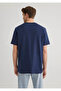 Logo Printed Navy Blue Men's T-Shirt M066842-70758 - 5
