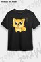 Unisex Oversize Mold Kawaii Hachik Design Printed Tshirt