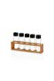 5-Piece Salt and Pepper Shakers Set Spice Rack, Spice Rack with Wooden Stand - 2