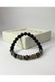 Matte Onyx & Tiger Eye & Labradorite (Male Energy Raising Natural Stone Bracelet)