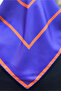 Square S Harfli Mor Turuncu Twill Eşarp - 4