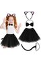 Cat Costume Set - Pink Eared Crown, Tutu Skirt, Bow Tie and Tail |   Children's Party and Show Accessory