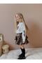 Yigit Boutique Leopard Skirt Heart Embroidered Girls' Bottoming Top Suit - 5
