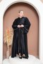 Hi̇jap Black Satin Standard Size with Zipper, Ruffle Detail at the Shoulder, Ferace Boy Size 1.50 cm - 4