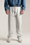 Men's Baggy Loose Fit Pique Trousers with Back Pockets
