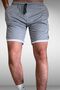 Men's Gray Basketball Football Striped Shorts Fitness Sports Workout Running Bermuda - 4