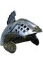 Silver over Gold Color Roman Byzantine Helmet with Movable Head 25X20 cm - 4