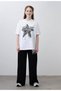 Young Girl Children Soft Textured Stretchy T-Shirt Loose Pants 2 Pieces of Combed Cotton Suit - 2