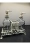 Metal Stand Sponge Holder Glass 2-Piece Kitchen Liquid Soap Dispenser & Detergent Dispenser - Cream - 2