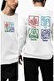 Unisex Oversize Avatar Fire Water Air Earth Kingdom Back Print Crew Neck Hoodless Sweatshirt
