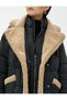 Long Inflatable Coat with Belt and Plush Detail - 5