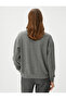 Stand Collar Sweatshirt Textured Long Sleeve - 4