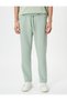 Wide Leg Sweatpants with Pocket Detail and Tied Waist - 3