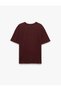 College Printed Cotton Crew Neck Short Sleeve Oversize T-Shirt - 4