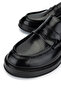 Men's Genuine Leather Black Opening Loafer Shoes - 3